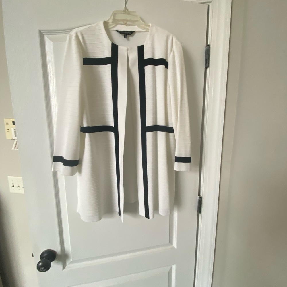 Ming Wang White Knit Top